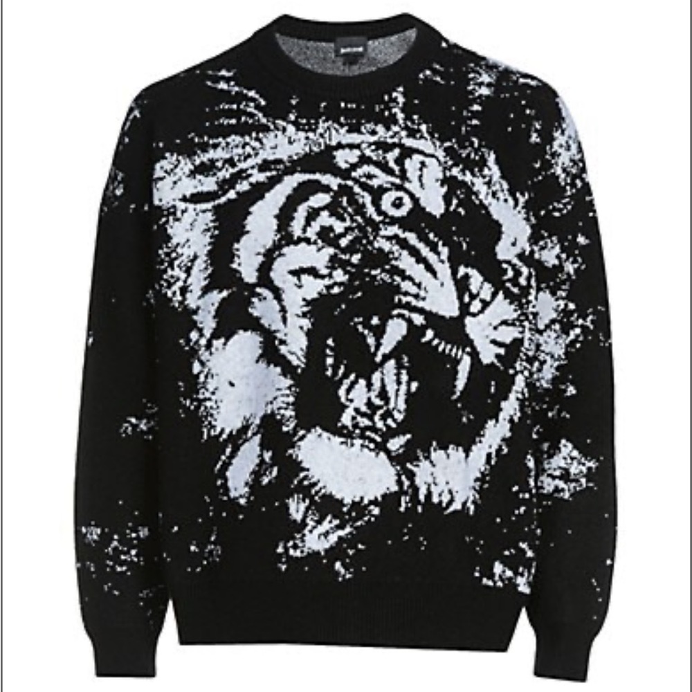 NWT $675 CAVALLI Intarsia Tiger Sweater !